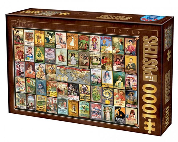 D-Toys (74362) - "Te Collage" - 1000 brikker puslespil