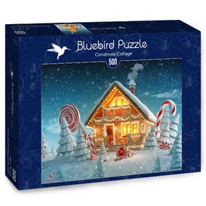 Bluebird Puzzle (70365) - "Christmas Cottage" - 500 brikker puslespil