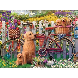 Ravensburger (15036) - "Cute dogs in the garden" - 500 brikker puslespil