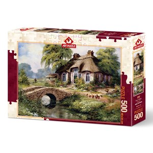 Art Puzzle (5080) - "Green Village" - 500 brikker puslespil