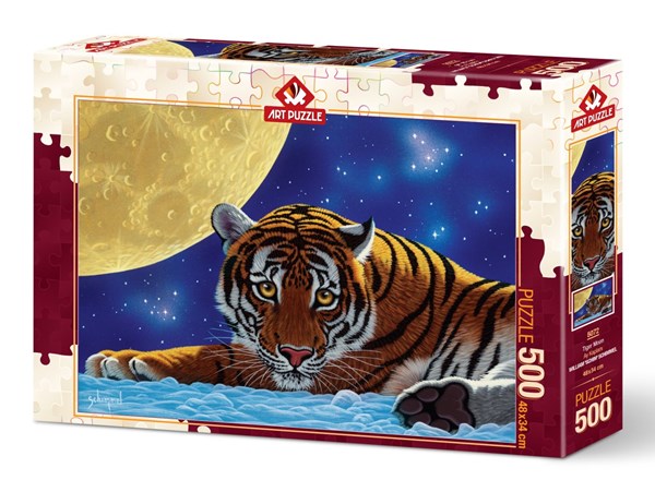 Art Puzzle (5072) - "Tiger Moon" - 500 brikker puslespil