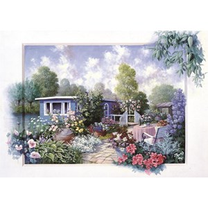 Art Puzzle (4211) - "Garden with Flowers" - 500 brikker puslespil