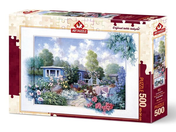 Art Puzzle (4211) - "Garden with Flowers" - 500 brikker puslespil