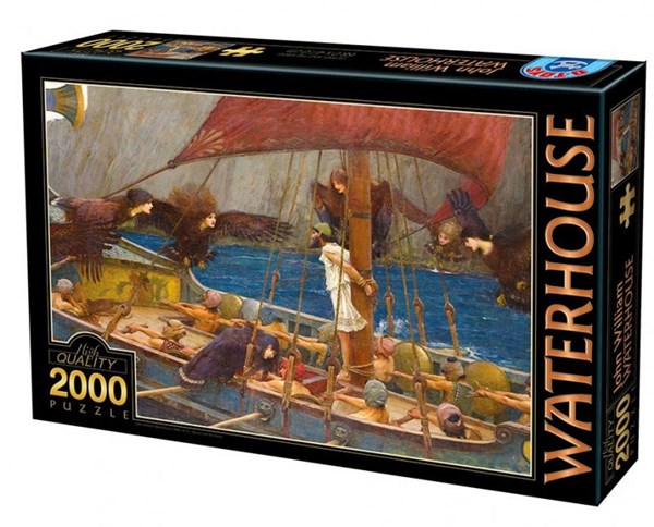 D-Toys (72917-WA01) - John William Waterhouse: "Ulysses and the Sirens, 1891" - 2000 brikker puslespil