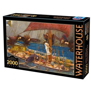 D-Toys (72917-WA01) - John William Waterhouse: "Ulysses and the Sirens, 1891" - 2000 brikker puslespil
