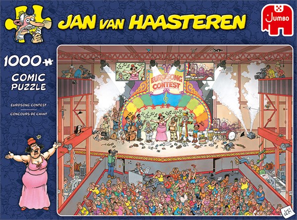 Jumbo (20025) - Jan van Haasteren: "Eurosong Contest" - 1000 brikker puslespil
