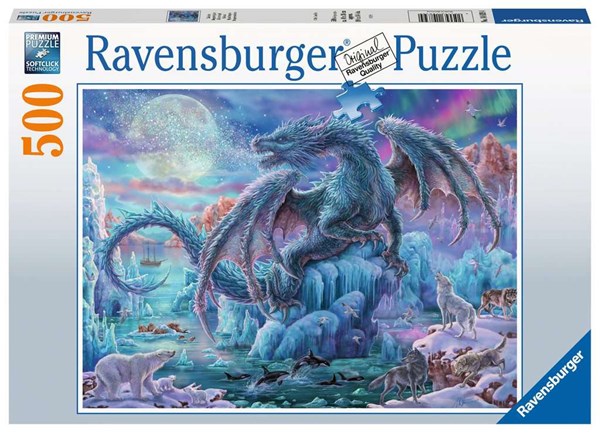 Ravensburger (14839) - "Mystical Dragons" - 500 brikker puslespil