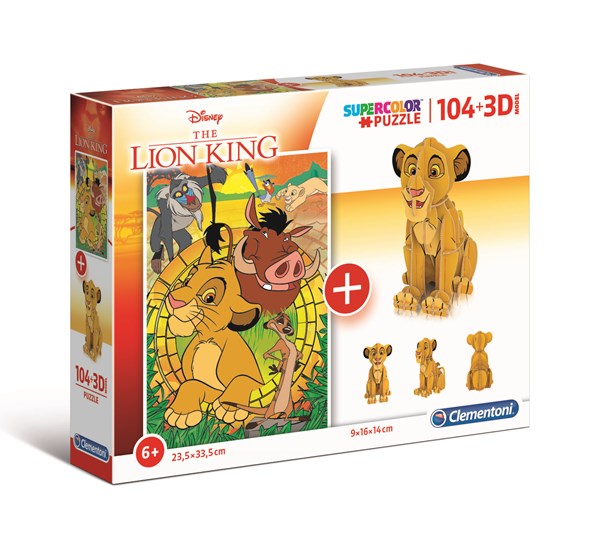 Clementoni (20158) - "Disney Lion King" - 104 brikker puslespil