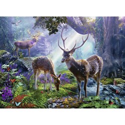 Ravensburger (14828) - "Deer in the Forest" - 500 brikker puslespil