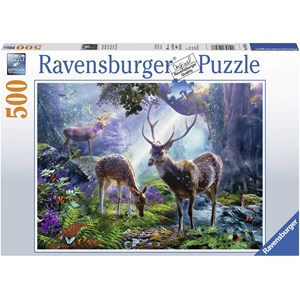Ravensburger (14828) - "Deer in the Forest" - 500 brikker puslespil