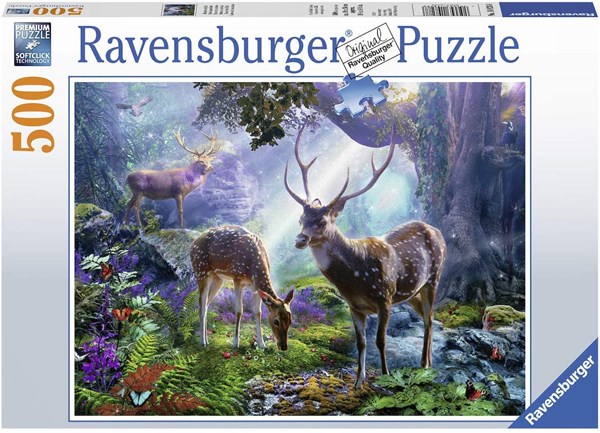 Ravensburger (14828) - "Deer in the Forest" - 500 brikker puslespil