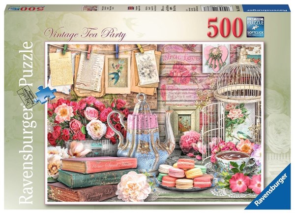Ravensburger (14838) - "Vintage Tea Party" - 500 brikker puslespil