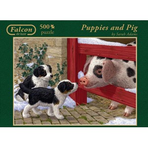 Jumbo (11080) - "Puppies and Pig" - 500 brikker puslespil