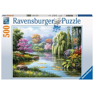 Ravensburger (14827) - "Romantic Pond View" - 500 brikker puslespil