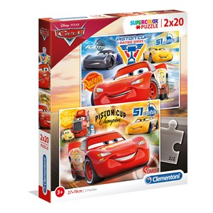 Clementoni (07027) - "Disney, Cars 3" - 20 brikker puslespil