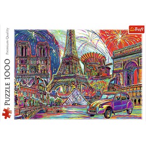 Trefl (10524) - "Colours of Paris" - 1000 brikker puslespil