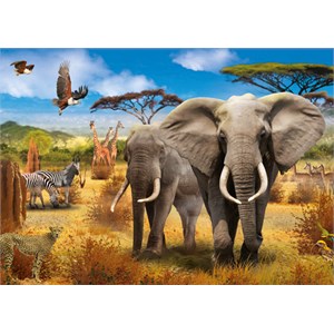 Jumbo (18802) - "African Savannah" - 500 brikker puslespil