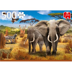 Jumbo (18802) - "African Savannah" - 500 brikker puslespil