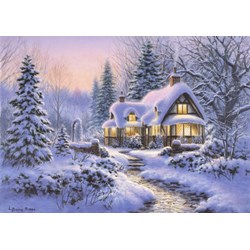 Bluebird Puzzle (70066) - "Winter's Blanket Wouldbie Cottage" - 500 brikker puslespil