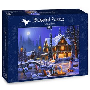 Bluebird Puzzle (70094) - "Holiday Spirit" - 500 brikker puslespil