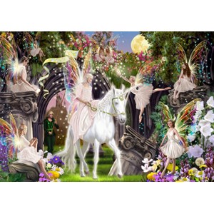Bluebird Puzzle (70114) - "Fairy Queen with Unicorn" - 1000 brikker puslespil