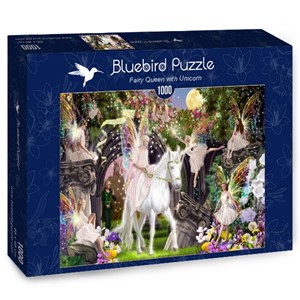Bluebird Puzzle (70114) - "Fairy Queen with Unicorn" - 1000 brikker puslespil