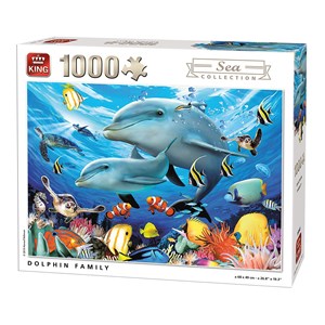 King International (55845) - "Dolphin Family" - 1000 brikker puslespil