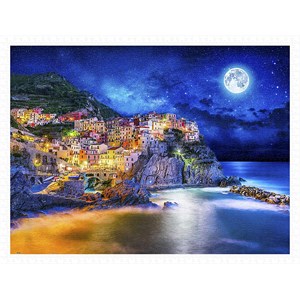 Pintoo (H2056) - "Starry Night of Cinque Terre, Italy" - 1000 brikker puslespil