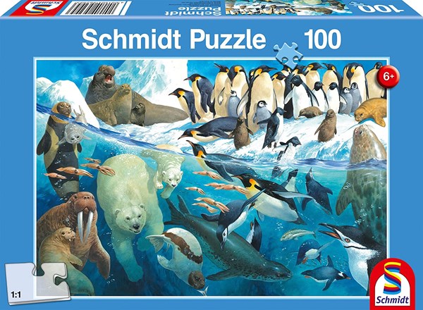 Schmidt Spiele (56295) - "Polar Animals Circle" - 100 brikker puslespil