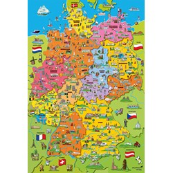 Schmidt Spiele (56312) - "Map of Germany with Pictures" - 200 brikker puslespil