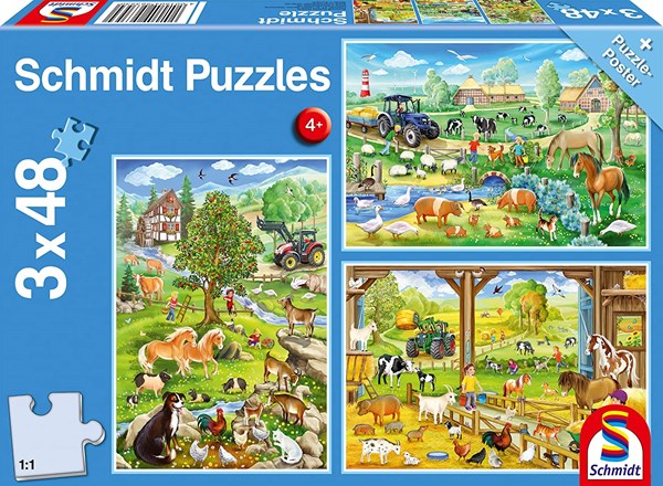Schmidt Spiele (56353) - "Farmyard" - 48 brikker puslespil