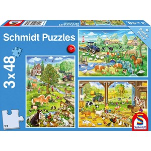 Schmidt Spiele (56353) - "Farmyard" - 48 brikker puslespil