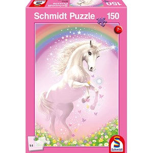 Schmidt Spiele (56354) - "Pink Unicorn" - 150 brikker puslespil