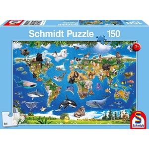 Schmidt Spiele (56355) - "Animal World" - 150 brikker puslespil