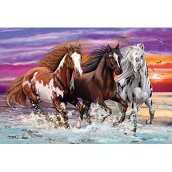 Schmidt Spiele (56356) - "Trio of Wild Horses" - 200 brikker puslespil