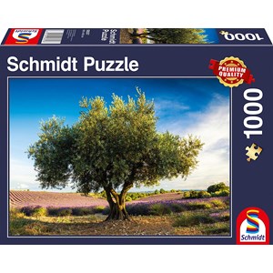 Schmidt Spiele (58357) - "Olive Tree in Provence" - 1000 brikker puslespil