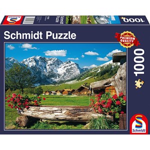 Schmidt Spiele (58368) - "Mountain View Idyll" - 1000 brikker puslespil