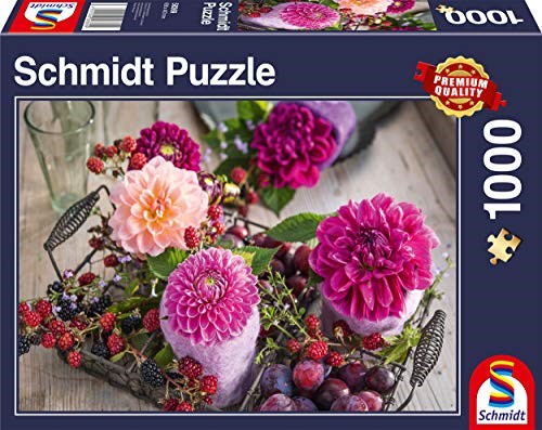 Schmidt Spiele (58369) - "Berries and Flowers" - 1000 brikker puslespil