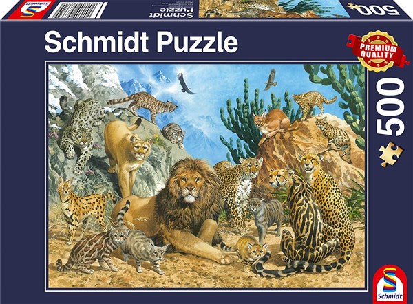 Schmidt Spiele (58372) - "Big Cats" - 500 brikker puslespil