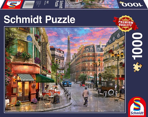 Schmidt Spiele (58387) - "Street to The Eiffel Tower" - 1000 brikker puslespil