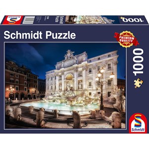 Schmidt Spiele (58388) - "Fontana di Trevi, Rome" - 1000 brikker puslespil