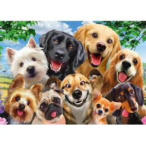 Schmidt Spiele (58390) - "Dog Selfie" - 500 brikker puslespil
