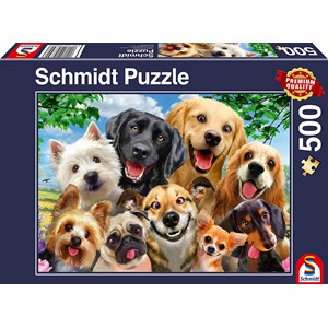Schmidt Spiele (58390) - "Dog Selfie" - 500 brikker puslespil