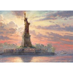 Schmidt Spiele (59498) - Thomas Kinkade: "Statue of Liberty" - 1000 brikker puslespil