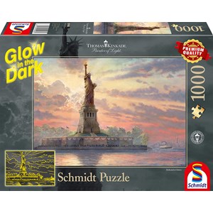 Schmidt Spiele (59498) - Thomas Kinkade: "Statue of Liberty" - 1000 brikker puslespil