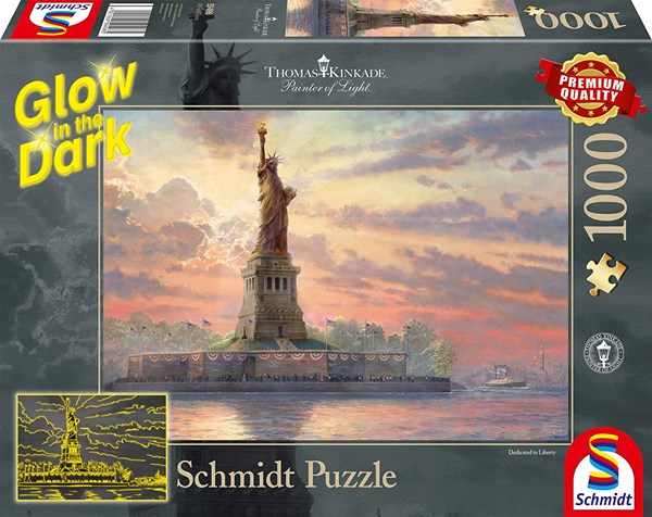 Schmidt Spiele (59498) - Thomas Kinkade: "Statue of Liberty" - 1000 brikker puslespil