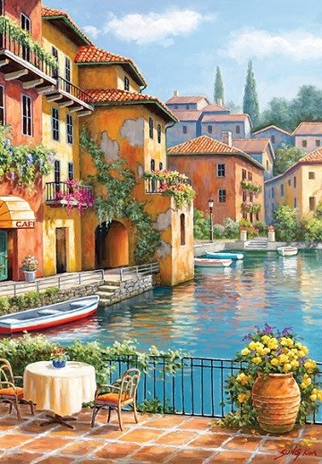 Anatolian (PER3294) - Sung Kim: "Café at the Canal" - 260 brikker puslespil