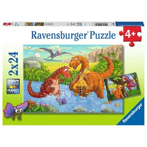Ravensburger (05030) - "Dinosaurs at Play" - 24 brikker puslespil