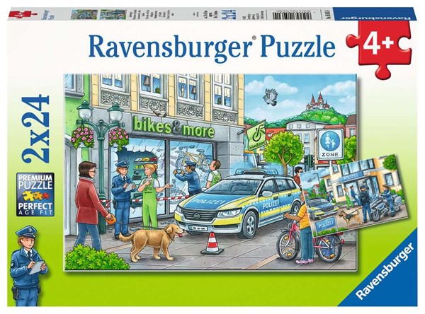 Ravensburger (05031) - "Police at Work" - 24 brikker puslespil
