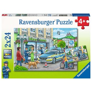 Ravensburger (05031) - "Police at Work" - 24 brikker puslespil